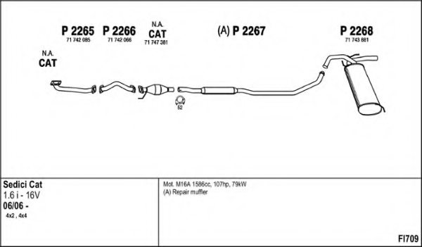 FENNO FI709 Exhaust System